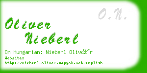 oliver nieberl business card